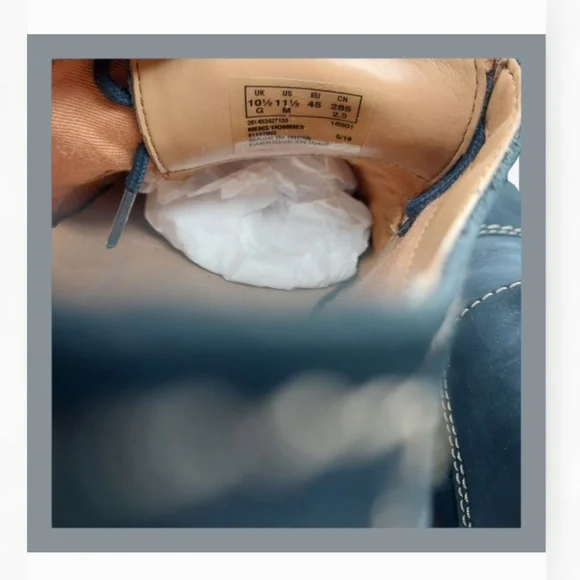 Clarks Atticus Cap Toe Oxford Shoe Men's 11.5 M Blue - Picture 7 of 7